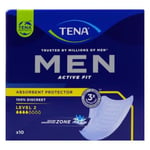 Tena Men Active Fit Level 2 Absorbent Protector 10 Pads