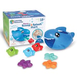 Learning Resources the Scoop & Splash Shark Steve le requin-pelle pour jeux, 7 pièces, à partir de 18 mois, éducatifs bébé, baignoire petite enfance, piscine, jouets d’eau, LER9146, multicolore, Small