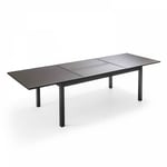 Table de jardin extensible en aluminium et bois composite