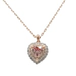 Swarovski Rose Gold Necklace Heart One Pendant Ladies Jewellery - NEW GENUINE