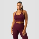 Ribbed Define Seamless Sports Bra, Dark Burgundy