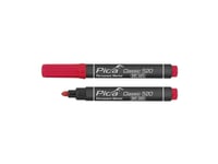 Pica Classic Permanent Marker Dry-Safe 1-4Mm Rund Spids Rød - 1784283