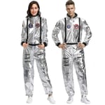 Par Astronaut Jumpsuit Uniform Carnival Halloween Cosplay Party Space Costume Rollspel Fancy Dress Up Women XL