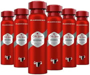 Old Spice Original Deodorant Body Spray For Men 150 ml x 6, 48H Fresh, 0% Salts,