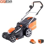 Yard Force Tondeuse à Gazon Rotative Sans Fil 40cm, avec Batterie Lithium-Ion 40V et Chargeur Rapide