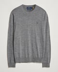 Polo Ralph Lauren Merino Crew Neck Pullover Fawn Grey Heather