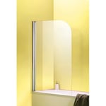 Breuer - Square 5 Ecran Baignoire 1 Volet Dimension paroi de douche: 80 cm