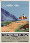 TA32 Vintage Ireland Southern Railways Connemara The Old Bog Road Irish Travel Poster Re-Print - A2+ (610 x 432mm) 24" x 17"