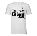 T-Shirt Homme Col Rond The Cat Lover Le Parrain Parodie Film Chat