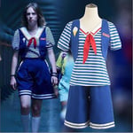 Stranger Things Kvinnor Cosplay Festkläder arinblå Uniform Kostym Women M