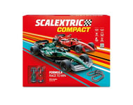 SCALEXTRIC - Circuit Compact - Piste de Course complète - 2 Voitures et 2 télécommandes 1:43 (Formula Race to Win)