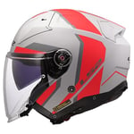 LS2, Casque Moto Jet Infinity II Focus Grey Red, 3XL