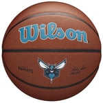 Wilson Basketball, Team Alliance Model, CHARLOTTE HORNETS, Indoor/Outdoor, Mixed Leather, Size: 7