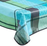 Nydel Nappe Palm Azur Anti Tache Enduction Acrylique (160 x 350 cm)