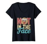 Womens Not In The Face Dodgeball Game Dodge Ball Handball V-Neck T-Shirt