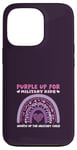 Coque pour iPhone 13 Pro Du violet pour les enfants militaires, le mois des enfants militaires