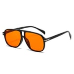 Twooo 40091 Nya Fashion Färgglada Dubbla Bryggor Anpassade Nyanser Solglasögon Kvinnor C2 Black / Orange designer fasionable sunglasses