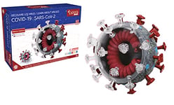 EXPLORA - Covid Coronavirus - Anatomie du Virus - 544004 - Modèle Réaliste de 50 Pièces - Notice d'Assemblage et Quiz Éducatif - Kit de Découverte - Jeu pour Enfant - Scientifique - À Partir de 8 Ans