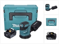 Makita DBO 180 F1J -akkukäyttöinen epäkeskohiomakone 18 V 125 mm + 1 x 3,0 Ah -akku + Makpac - ilman laturia