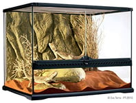 Exoterra Terrarium en Verre pour Reptiles et Amphibiens 60x45x45 cm, Transparent - noir