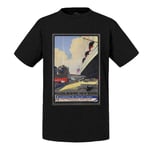 T-Shirt Enfant Paris New York Paquebot Affiche Poster Vintage Voyage Art Deco 30's