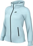 Nike Sweat à Capuche zippé intégral Ls Top W NSW TCH FLC WR Fz HDY, Bleu Glacier/Noir, FB8338-474, XL