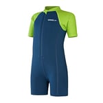 Speedo Learn To Swim Essential Wetsuit Maillot de bain Garçon, Harmony Bleu/Vert Lizard, 9-12 M