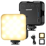 NEEWER LED Video Light, Portable Photography Lighting, 3 Cold Shoes, CRI 97+, 8 Scene Modes, Rechargeable Bi Color Dimmable Soft Camera Panel Light for Vlogging Video Recording, NL-36AI