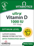 Vitabiotics Ultra Vitamin D 1000iu ( D3*25mg) Extra Strength 96 Tablet FAST SHIP