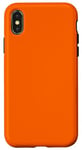 Coque pour iPhone X/XS Couleur orange simple