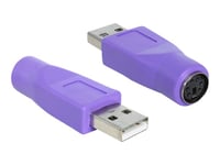 Delock - Adapter För Tangentbord/Mus - Ps/2 (Hona) Till Usb (Hane)