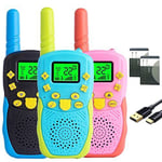 TUCHUNME Walkie Talkie Kids Rechargeable Long Range 2 Way Radio Toys with 8