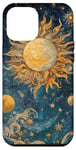 Coque pour iPhone 12 Pro Max Soleil Lune Etoiles Ciel Nuit Cosmique Galaxie Ciel Nuit