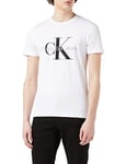 Calvin Klein Jeans Men's Core Monologo Slim Tee J30j320935 S/S T-Shirts, White, XS