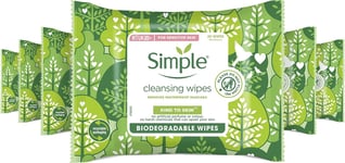 Simple Kind To Skin, Biodegradable Cleansing Make Up Remover Face Wipes For for