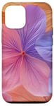 Coque pour iPhone 12/12 Pro Mélange floral romantique dans des tons orange chaud et bleu froid