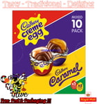 Cadbury Chocolate Creme Eggs and Caramel Eggs - 10 Eggs (5 of Each)