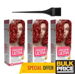 Loncolor Ultra Crème Colorante Pour Cheveux 8.66 Rouge Clair Intense 3-Pack