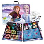 CRAYOLA - Coffret de Coloriage La Reine des Neiges - Assortiment de 115 Pièces Diverses - Malette de Dessin Enfant, Kit Complet avec Crayons de Couleur et Feutres, Disney Frozen, à Partir de 5 Ans