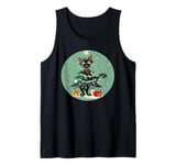 Cool Christmas Cat with Tree and Star Topper Tank Top