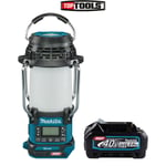 Makita MR009GZ 40V XGT AM FM Radio Camping Lantern Torch With 1 x 2.0Ah Battery