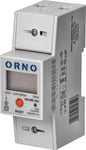 Orno 1-Fas Elförbrukningsindikator, 80A, Mid, Rs485, Extra Indikator, Pulsutgång, Reset-Knapp, 2 Moduler, Din Th-35Mm