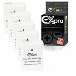 Ex-Pro for Nikon EN-EL14 1800mAh Power Plus+ Li-on Digital Camera Battery x5