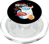 Cute Abominable Yeti. Bigfoot hide and seek on Snow, Flake PopSockets PopGrip pour MagSafe