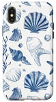 iPhone X/XS Blue Seashell Coastal Summer, Starfish, Women Case