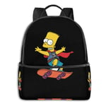 The Simpsons Bart" Simpson Laptop Bapas Personality Waterproof Travel Daypa with Bottle Side Poets