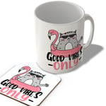 Good Vibes Only - Cat - Mug and Coaster Set