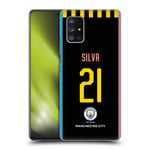 Official Manchester City Man City FC David Silva 2019/20 Players Away Kit Group 1 Hard Back Case Compatible for Samsung Galaxy A71 5G (2020)