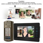 100-240V 7Inch Hd Screen Wired Doorbell Waterproof Video Intercom Door Bell(Eu P