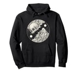 Skull and Heart in Space - Cosmic Life and Death Art Pullover Hoodie